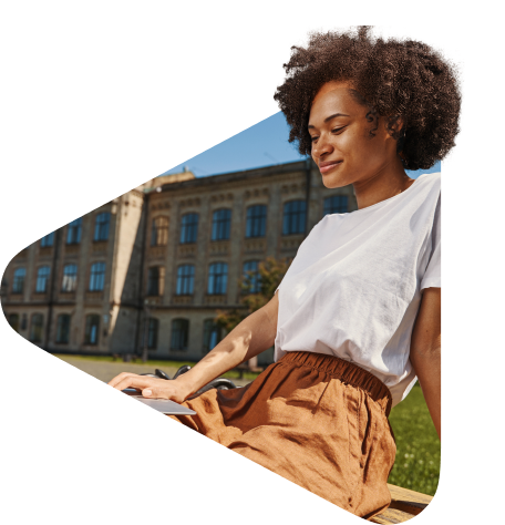 studying outdoors in warm weather